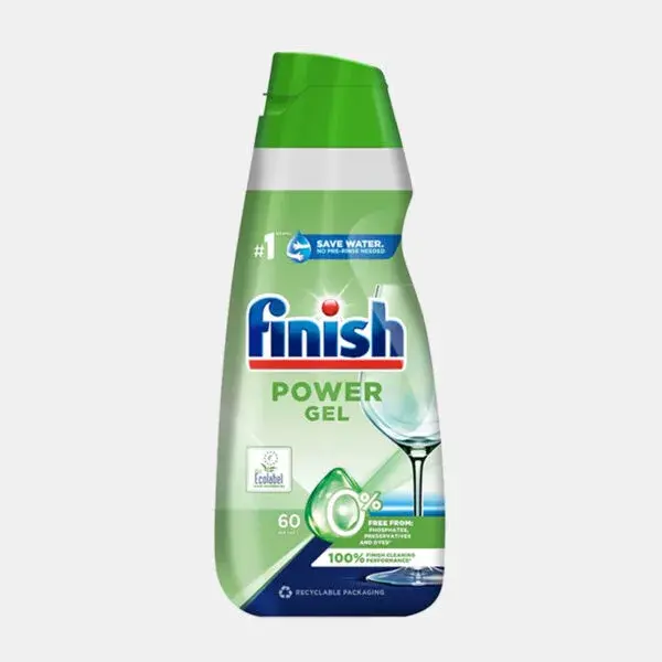 Gel Finish hữu cơ cho máy rửa chén bát - Finish Power Gel 0% 900ml