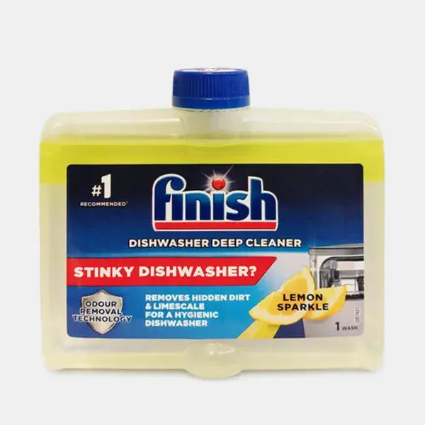 Chai dung dịch vệ sinh Finish hương chanh cho máy rửa chén bát