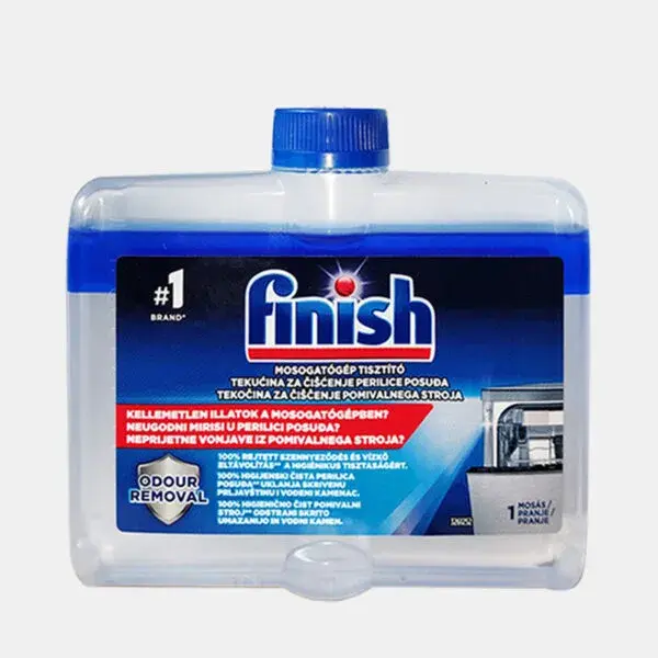 Chai dung dịch vệ sinh máy rửa bát Finish - Sử dụng định kỳ 2 tháng 1 lần
